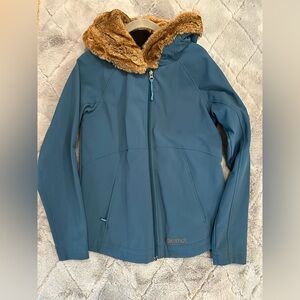 Marmot Medium Furlong Softshell Jacket Women's Turquoise blue green great cond